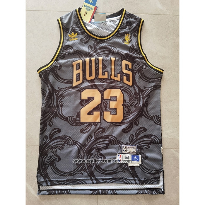 Camiseta Chicago Bulls Michael Jordan #23 Hardwood Classics Negro